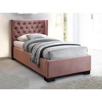 Polsterbett - 90 x 200 cm - Samt - Rosa - MASSIMO II Polsterbett - 90 x 200 cm - Samt - Rosa - MASSIMO II von Vente-unique
