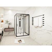 Rechteckige Duschkabine mit Hydromassage - Beidseitige Installation - 120 x 80 x 215 cm - SULIPA von Shower & Design