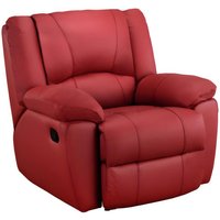 Relaxsessel Fernsehsessel - Leder - Rot - AROMA von Kauf-unique
