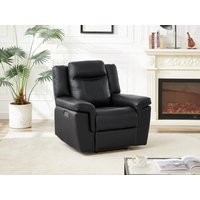 Relaxsessel Fernsehsessel elektrisch - Leder - Schwarz - KENNETH von Vente-unique