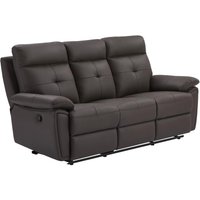 Relaxsofa 3-Sitzer - Leder- Braun - VINETA von Kauf-unique