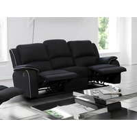 Relaxsofa 3-Sitzer - Microfaser - Schwarz - HERNANI von Vente-unique