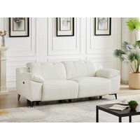 Relaxsofa 3-Sitzer elektrisch - Leder- Weiß - ROVETO von LINEA SOFA