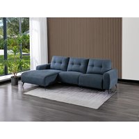 Relaxsofa Ecksofa - Ecke Links - Melierter Stoff - Blau - NERUDA von Vente-unique
