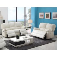 Relaxsofa Ledergarnitur elektrisch 3+2 - Elfenbein - MARCIS von Kauf-unique