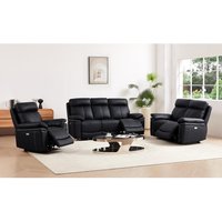 Relaxsofa elektrisch 2-Sitzer - Leder - Schwarz - ISIRIS von Kauf-unique