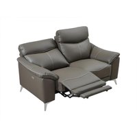 Relaxsofa elektrisch 2-Sitzer - Leder - Taupe - METRONOMYA von Vente-unique