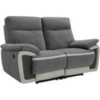 Relaxsofa elektrisch 2-Sitzer METTI - Samt - Grau von Vente-unique