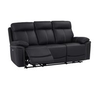 Relaxsofa elektrisch 3-Sitzer - Leder - Schwarz - ISIRIS von Kauf-unique