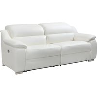 Relaxsofa elektrisch 3-Sitzer - Leder - Elfenbeinfarben - ARENA III von Vente-unique