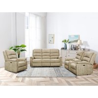 Relaxsofa elektrisch 3-Sitzer - Stoff - Beige - NEVERS von Kauf-unique