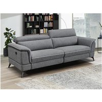 Relaxsofa elektrisch 3-Sitzer - Stoff - Grau - MACARI von Kauf-unique