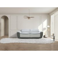 Relaxsofa elektrisch 3-Sitzer - Stoff - Hellgrau - ORIETTO von Kauf-unique