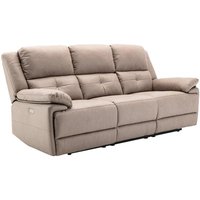 Relaxsofa elektrisch 3-Sitzer - Stoff - Taupe - DOLENE von Kauf-unique