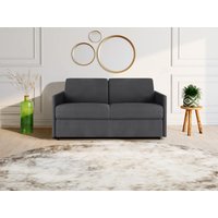 Schlafsofa 2-Sitzer - Liegefläche: 120 cm - Matratzenhöhe: 18 cm - Stoff - Grau - CALIFE von Kauf-unique