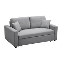 Schlafsofa 3-Sitzer - Stoff - Hellgrau - INIZOR von Vente-unique