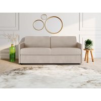 Schlafsofa 4-Sitzer - Liegefläche: 160 cm - Matratzenhöhe: 22 cm - Stoff - Beige - CALIFE von Kauf-unique