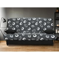 Schlafsofa Klappsofa mit Bettkasten - Stoff - Motiv Seventies - FARWEST von Kauf-unique