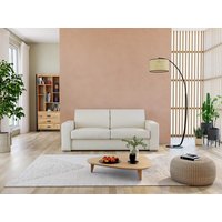 Schlafsofa mit Matratze 3-Sitzer - 100% Büffelleder - Matratze 14 cm - Weiß - DELECTEA II von LINEA SOFA