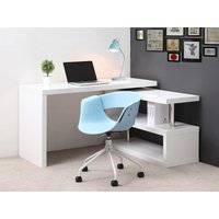Schreibtisch - Tischplatte um 360° schwenkbar - Weiß - NICEPHORE II von Kauf-unique