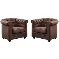 Sessel 2er-Set - Microfaser - Vintage-Look - CHESTERFIELD Sessel 2er-Set - Microfaser - Vintage-Look - CHESTERFIELD von Vente-unique