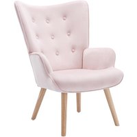 Sessel - Samt - Rosa - VATELY von Vente-unique