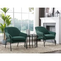 Sessel - Samt - Tannengrün - CERITA von Vente-unique