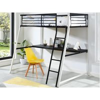 Set Hochbett mit Schreibtisch + Matratze - 90 x 190 cm - MALICIA von Vente-unique