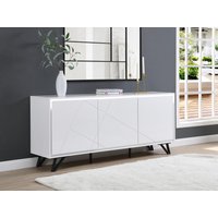Sideboard 3 Türen - Mit LED-Beleuchtung - MDF - Weiß lackiert - SALIANO Sideboard 3 Türen - Mit LED-Beleuchtung - MDF - Weiß lackiert - SALIANO von Vente-unique