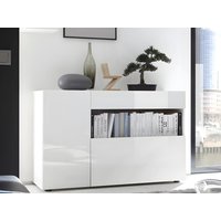 Sideboard mit 2 Türen & 1 Schublade - Weiß lackiert - ALTAIR von Kauf-unique