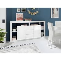 Sideboard mit 2 Türen & 3 Schubladen - Weiß lackiert - BALKA von Kauf-unique