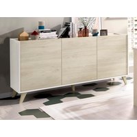 Sideboard mit 3 Türen - Eichefarben & Weiß - KOLYMA von Kauf-unique