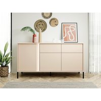 Sideboard mit 3 Türen & 2 Schubladen - mit LED-Beleuchtung - Beige - ELYNIA von Kauf-unique