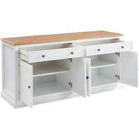 Sideboard mit 4 Türen & 2 Schubladen - Kiefernholz - Weiß - HONFLEUR von Kauf-unique