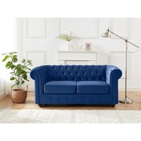 Sofa 2-Sitzer - Samt - Dunkelblau - CHESTERFIELD Sofa 2-Sitzer - Samt - Dunkelblau - CHESTERFIELD von Vente-unique