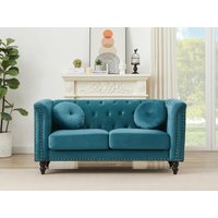 Sofa 2-Sitzer - Samt - Grünblau - TURNER von Kauf-unique