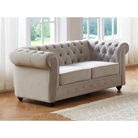 Sofa 2-Sitzer - Samt - Hellgrau - CHESTERFIELD Sofa 2-Sitzer - Samt - Hellgrau - CHESTERFIELD von Vente-unique
