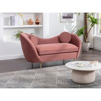 Sofa 2-Sitzer - Samt - Rosa - ORMARA von Vente-unique