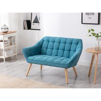 Sofa 2-Sitzer - Stoff - Blau - CASERTA von Vente-unique