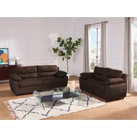 Sofa 2-Sitzer - Stoff - Braun - MANOA von Vente-unique
