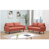 Sofa 2-Sitzer - Stoff - Terracotta - HALIA von Kauf-unique