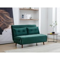 Sofa 2-Sitzer mit Schlaffunktion - Samt - Tannengrün - URIBIA Sofa 2-Sitzer mit Schlaffunktion - Samt - Tannengrün - URIBIA von Vente-unique