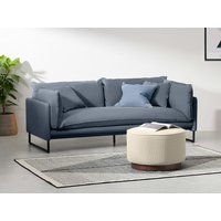 Sofa 3-Sitzer - Baumwolle & Leinen - Blau - MIROSE von Kauf-unique