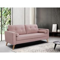 Sofa 3-Sitzer - Bouclé-Stoff - Rosa - TATUM von Kauf-unique