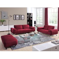 Sofa 3-Sitzer - Microfaser - Rot - POLKA von Kauf-unique