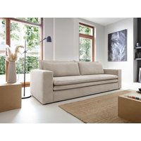 Sofa 3-Sitzer - Mit Schlaffunktion - Cord - Cremefarben - TILIA von Kauf-unique