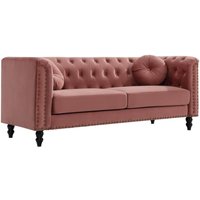 Sofa 3-Sitzer - Samt - Altrosa - TURNER von Kauf-unique