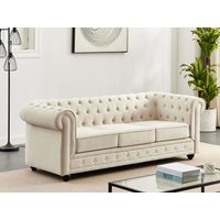 Sofa 3-Sitzer - Stoff - Beige - CHESTERFIELD von Kauf-unique