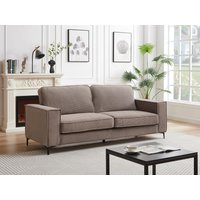 Sofa 3-Sitzer - gerippter Samtstoff - Grau - OLMEDA von Kauf-unique