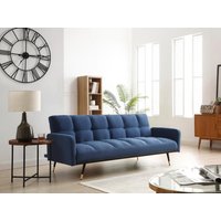 Sofa 3-Sitzer mit Schlaffunktion - Stoff - Blau - ROREMA von Kauf-unique